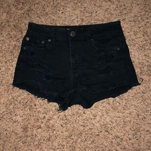 American Eagle black short shorts